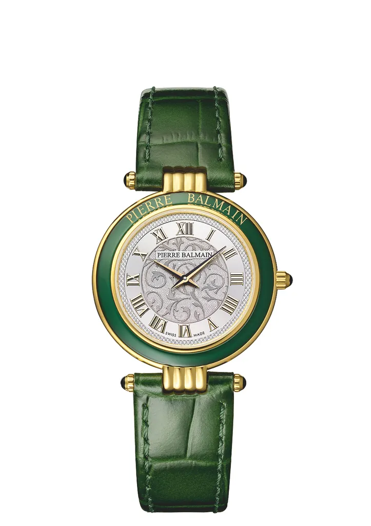 Balmain Tradition Haute Elegance Vintage Dameshorloge Zilver – Leer Groen - B81339212