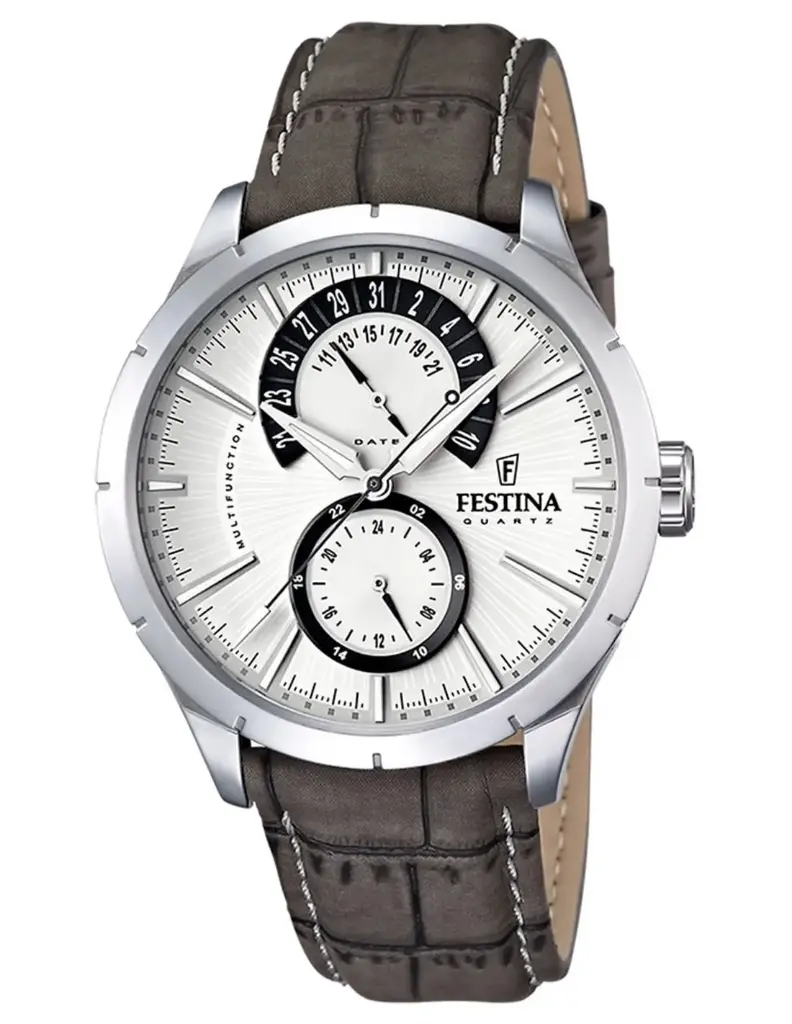 Festina Herenhorloge Wit – Leer - F16579/2