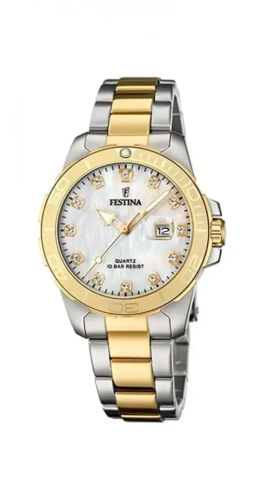 Festina Dameshorloge Parelmoer – Staal - F20504/2