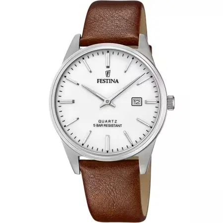 Festina Herenhorloge Zilver – Leer - F20512/2