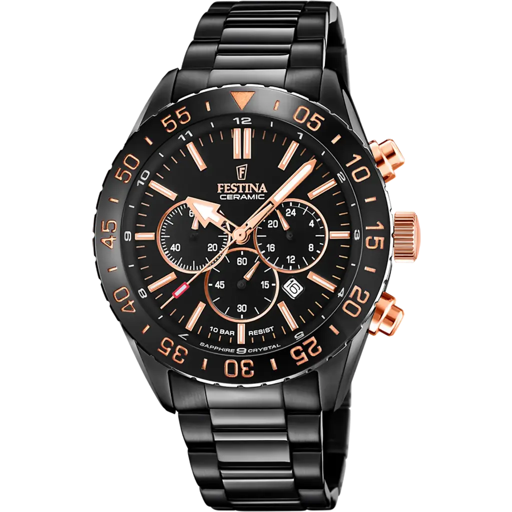 Festina Herenhorloge Zwart – Staal - F20577/1