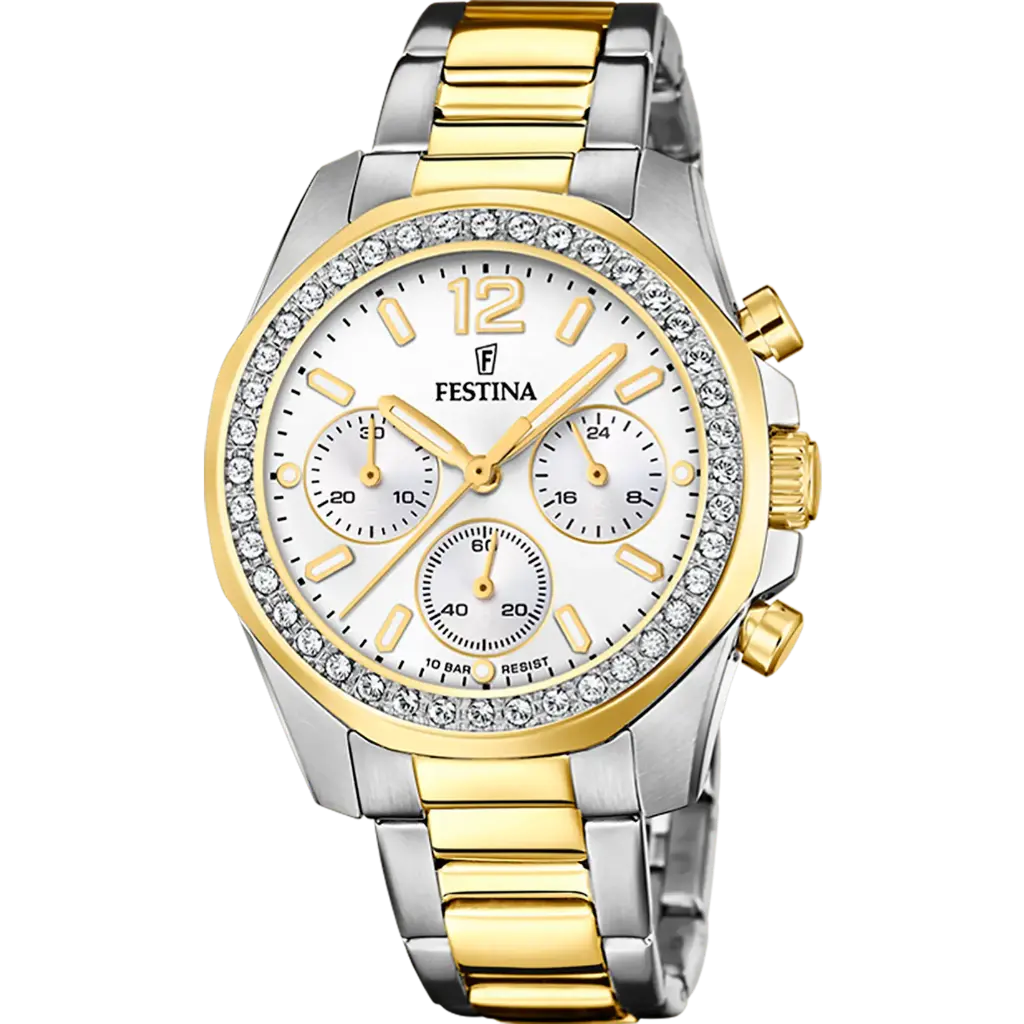 Festina Dameshorloge Parelmoer – Staal - F20607/1