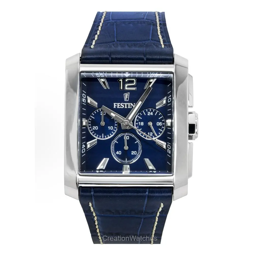 Festina Herenhorloge 37 mm Blauw – Leer - F20636/2