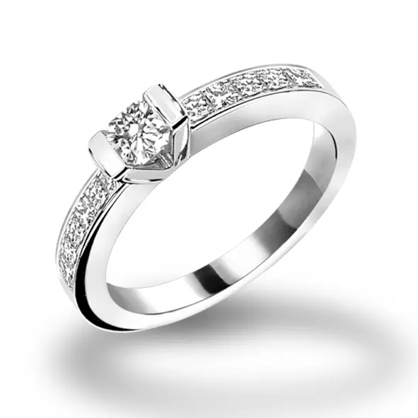 [RNG84BKL0,49GHSI3WHITE] Flanders Ring 84BKL 0,49 GH SI3 White