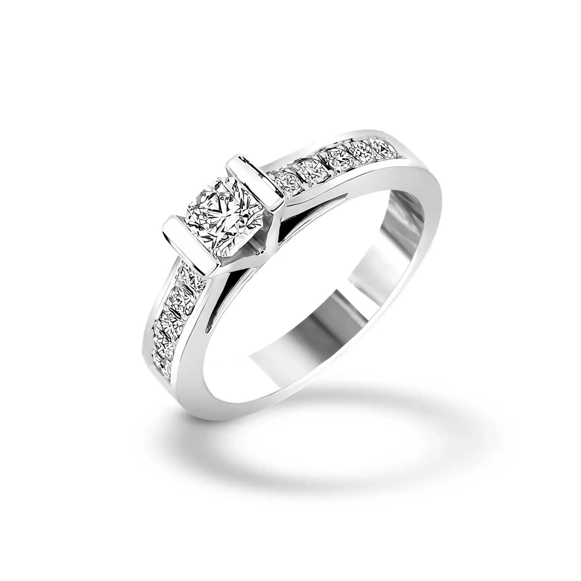 [RNG1120,84GHSI3WHITE] Flanders Ring 112 0,84 GH SI3 White