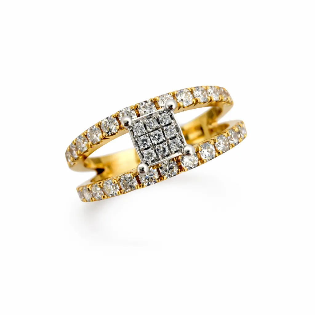 [RNG215A0,74GHSI3WHITE] Flanders Ring 215A 0,74 GH SI3 Bicolor
