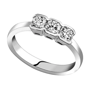 [RNG218R0,66GHSI3WHITE] Flanders Ring 218R 0,66 GH SI3 White