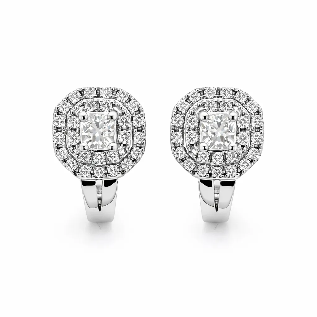 Flanders Oorbellen 233 0,63 GH SI2 White