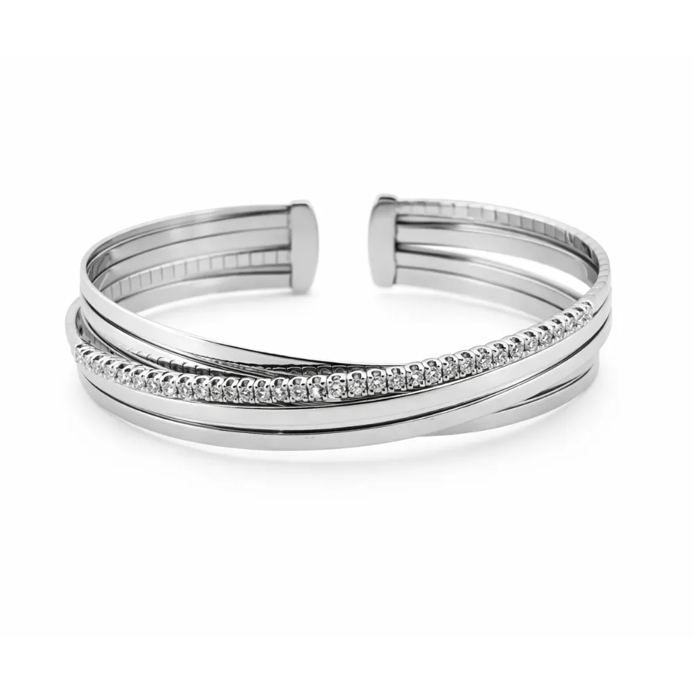 C&C Gioielli Armband 18 kt Witgoud Diamant 0,93 ct - br1713b