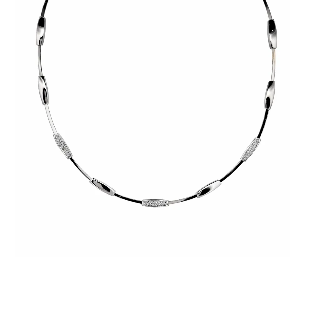 [ketting wit 17] Elegance ketting wit 17