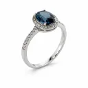 L'Atelier Ring 18 kt Witgoud Topaas - abov39b