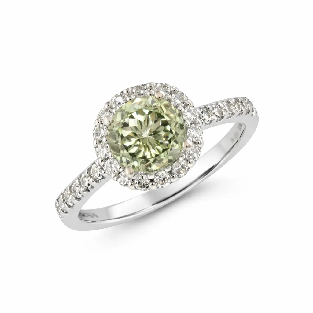 [00736485-R13907-2] Elegance Ring 18 kt Witgoud Smaragd 0,64 ct - 00736485-R13907-2