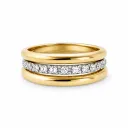 Emotions Ring 18 kt Bicolor goud Diamant 0,22 ct - sr3341bb