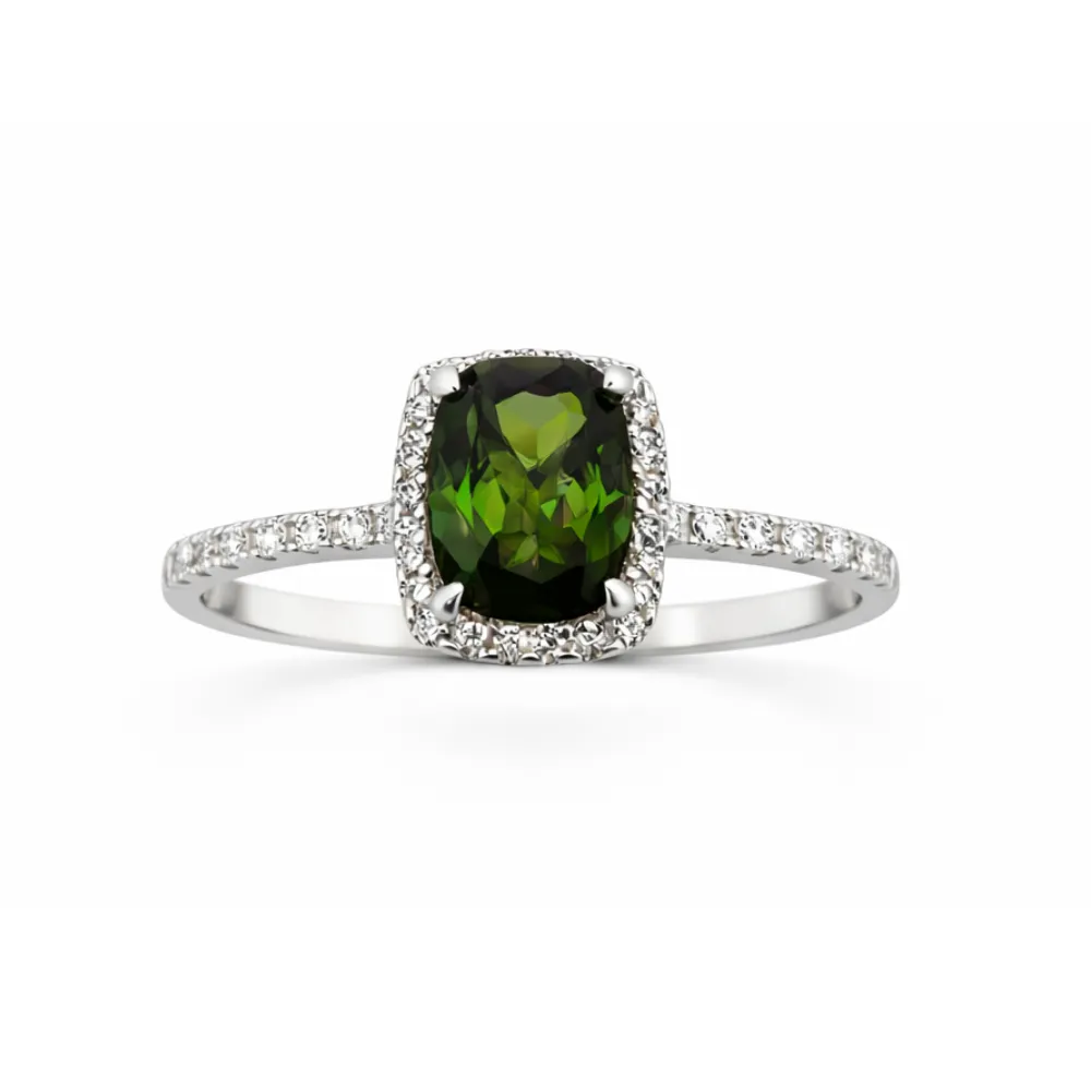 ring groen toermalijn