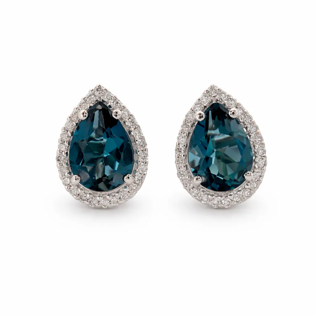 [obgo75b] oorring london blue topaas