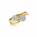 Elegance Ring 18 kt Bicolor goud Diamant 0,26 ct - r15833