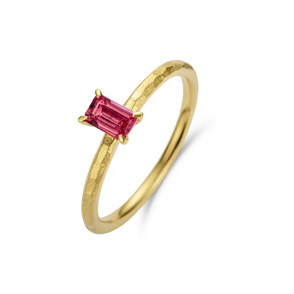 Emotions Ring 18 kt Geelgoud Rhodoliet - sr3598grh