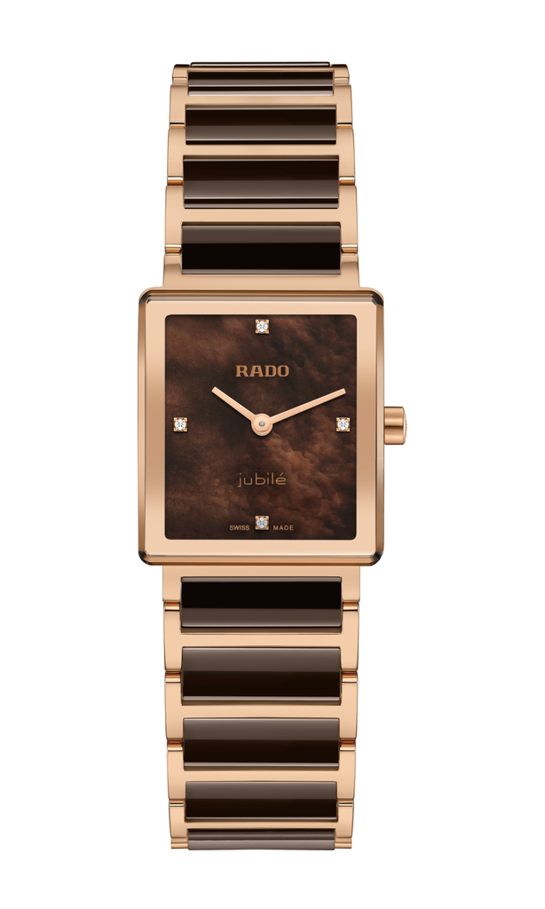 Rado Integral Diamonds Dameshorloge 23 mm Bruin – Bruin keramiek & roségoudkleurig - R20251912