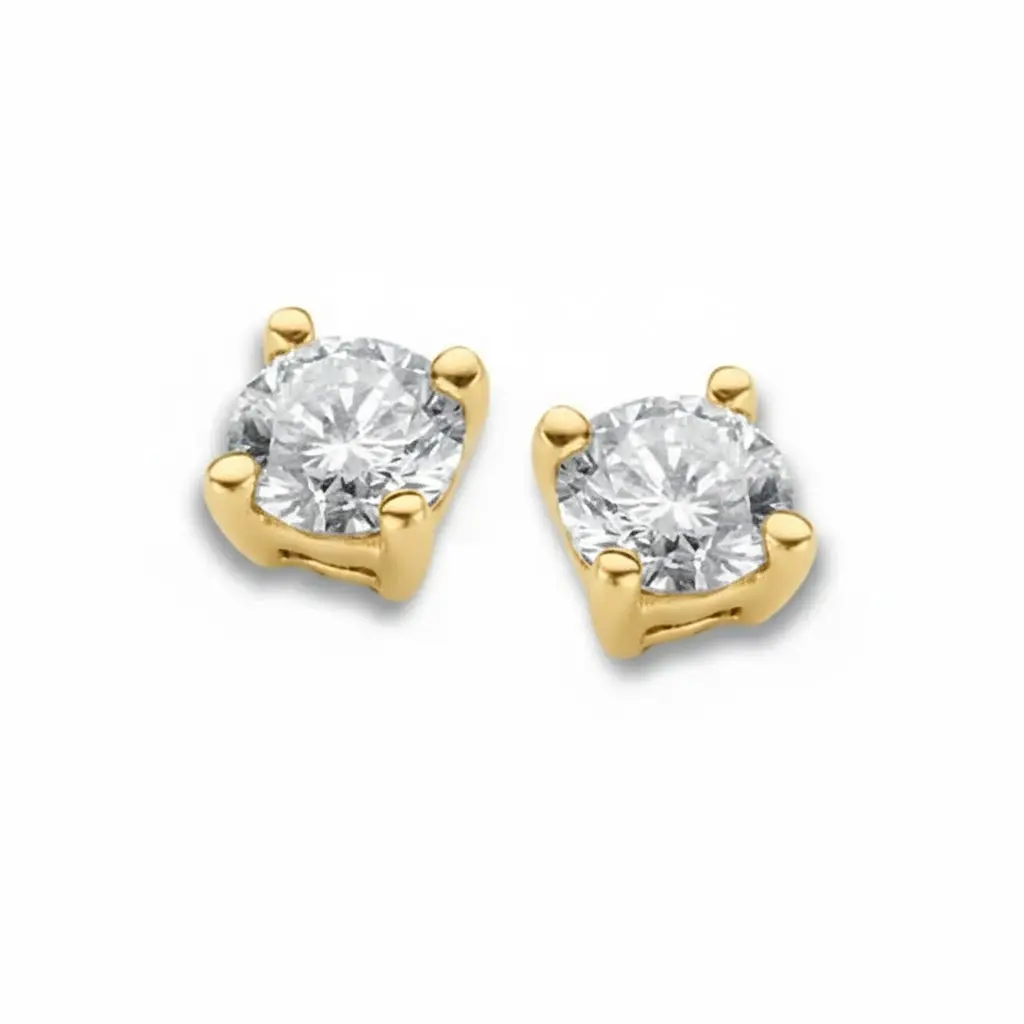 [JA1758/E05059] J&A 1970 Oorbellen Solitaire JA1758/E05059