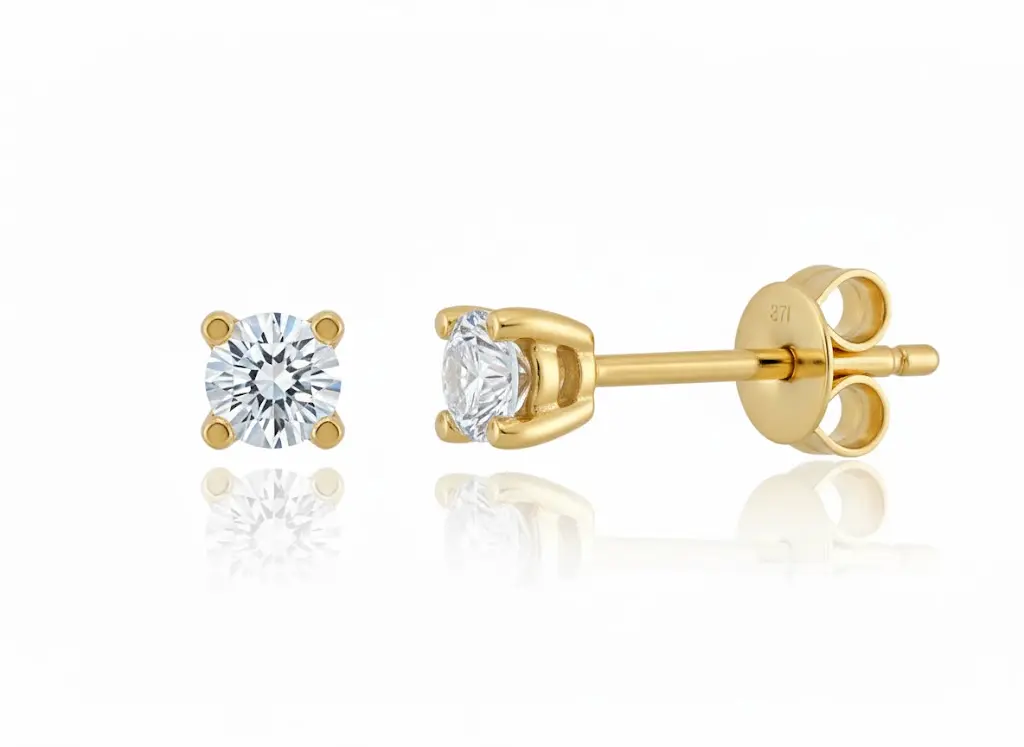 J&A 1970 Oorbellen Solitaire JA491/E05058