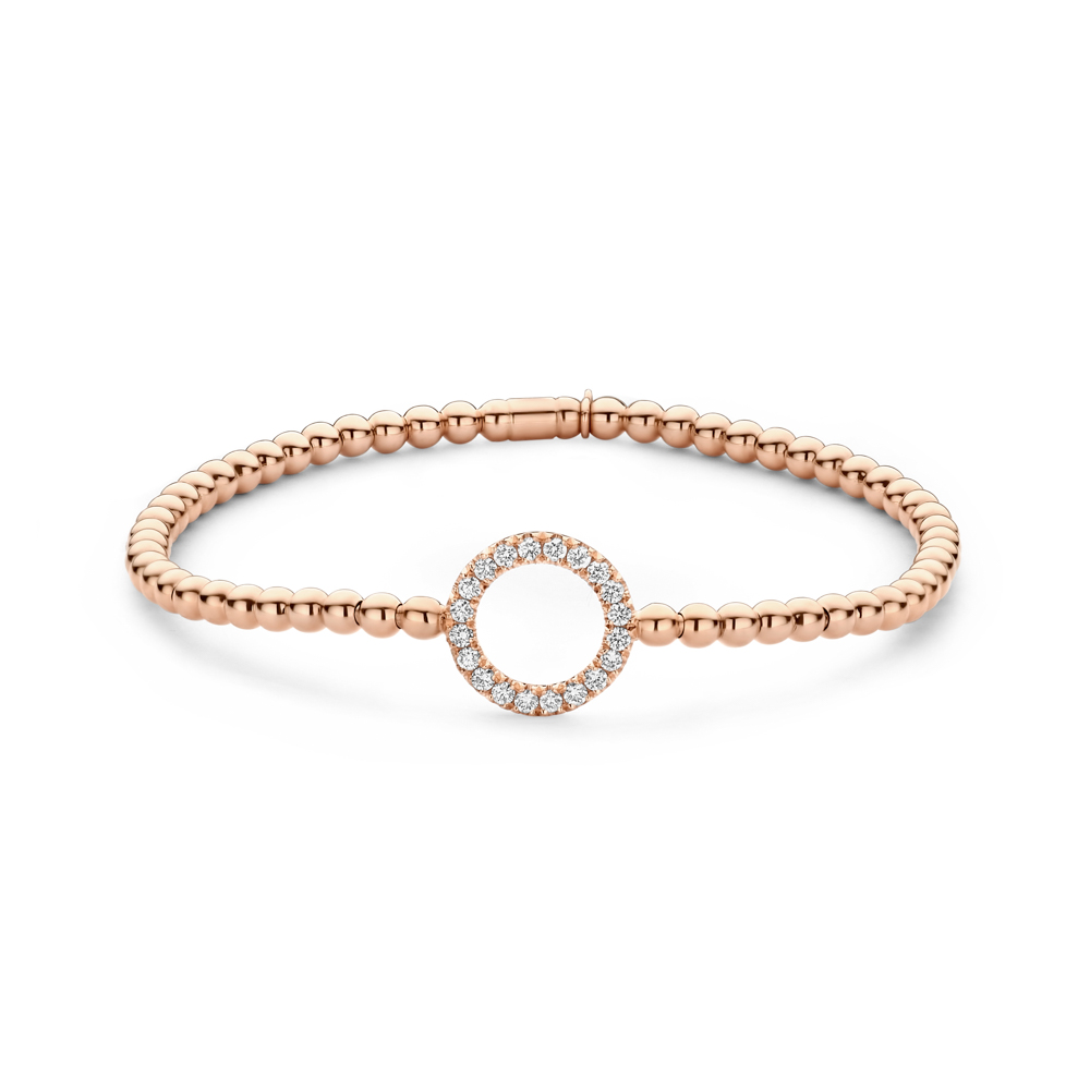 Hulchi Belluni Armband Tresore 18 kt Roségoud Diamant - 21367-RW