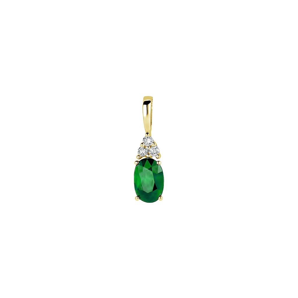 Beheyt Hanger 18 kt Geelgoud Smaragd 0,43 ct - 059536EA