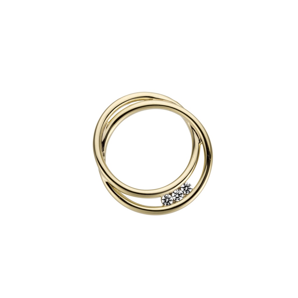 Beheyt Hanger 18 kt Geelgoud Diamant 0,06 ct - 062037A