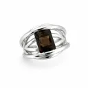 L'Atelier Ring 18 kt Witgoud Rookkwarts - cr37703c